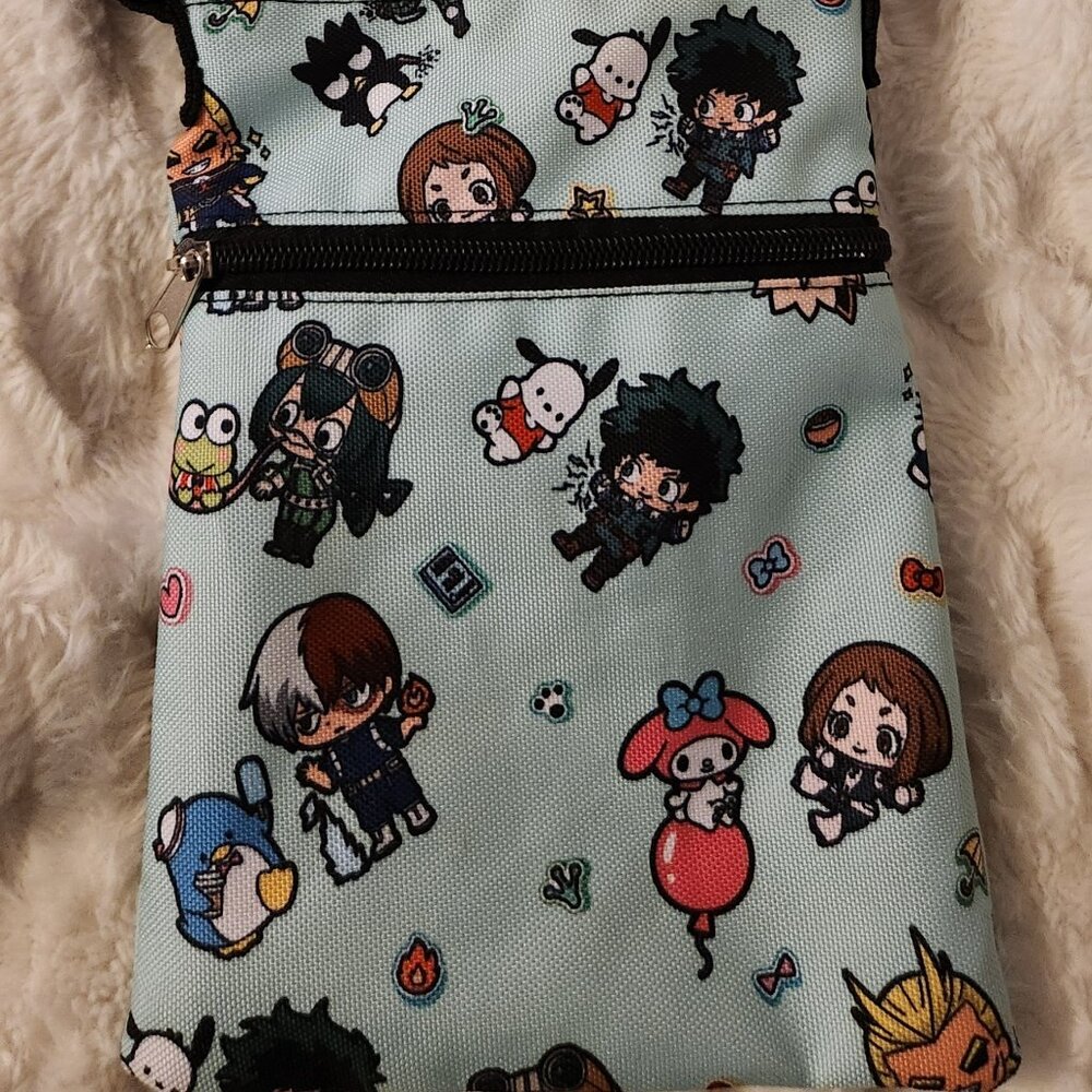 Bioworld My Hero Academia X Hello Kitty And Friends Passport Crossbody Bag